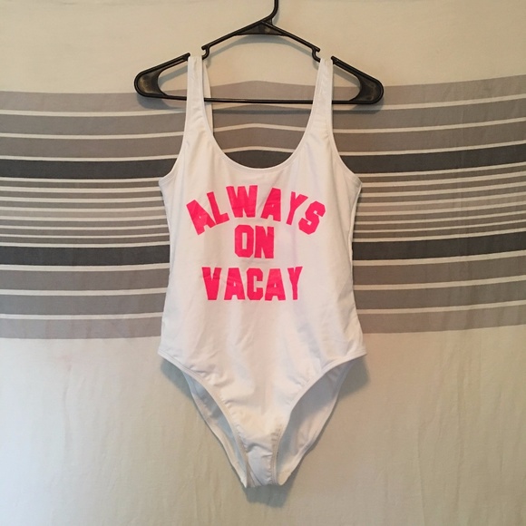 California Waves Other - NWOT Always on Vacay White One Piece Bathing Suit